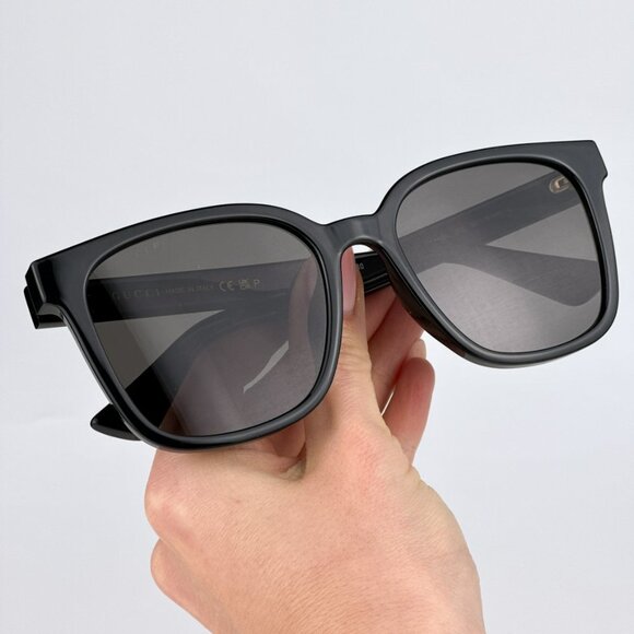 Gucci GG1346SK 002 BRAND NEW Sunglasses Black Brown Polarized Square Unisex - Picture 6 of 14